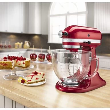 KitchenAid Artisan Designer Series Tilt-Back Head Stand Mixer In Candy Apple Red - Image 4