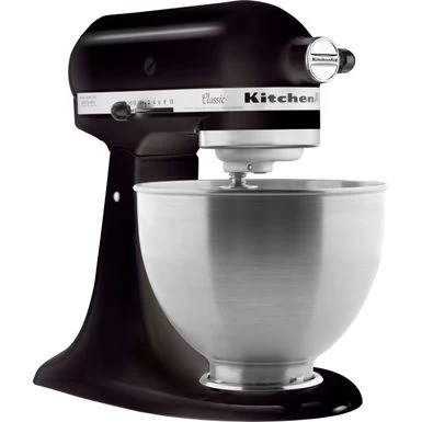 KitchenAid - Classic Series 4.5 Quart Tilt-Head Stand Mixer - K45SSOB - Onyx Black - Image 2