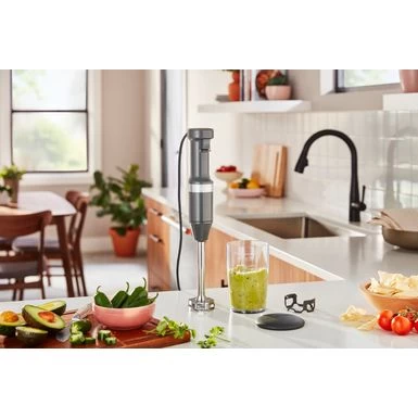 KitchenAid Corded Variable-Speed Immersion Blender In Charcoal Gray With Blending Jar - Image 2