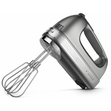 KitchenAid 9-Speed Hand Mixer With Turbo Beater II Accessories In Contour Silver - Image 3