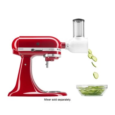 KitchenAid - 3-Piece Pasta Roller & Cutter Set And Fresh Prep Slicer/Shredder Attachment - KSMVSPR - Silver - Image 5