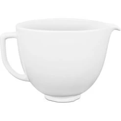 KitchenAid 5-Qt. Titanium-Reinforced Ceramic Bowl For Tilt-Head Stand Mixers, White Chocolate