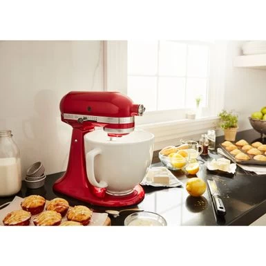 KitchenAid 5-Qt. Titanium-Reinforced Ceramic Bowl For Tilt-Head Stand Mixers, White Chocolate - Image 2