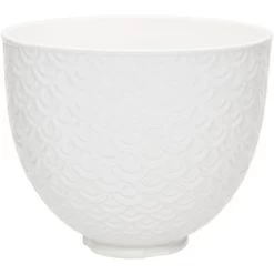 KitchenAid 5-Qt. Titanium-Reinforced Ceramic Bowl For Tilt-Head Stand Mixers, White Mermaid Lace