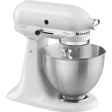 KitchenAid - Classic Series 4.5 Quart Tilt-Head Stand Mixer - K45SSWH - Blanco - Image 5