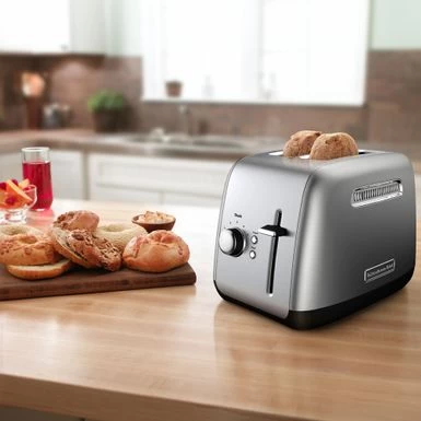 KitchenAid 2-Slice Toaster With Illuminated Button In Contour Silver - Image 3