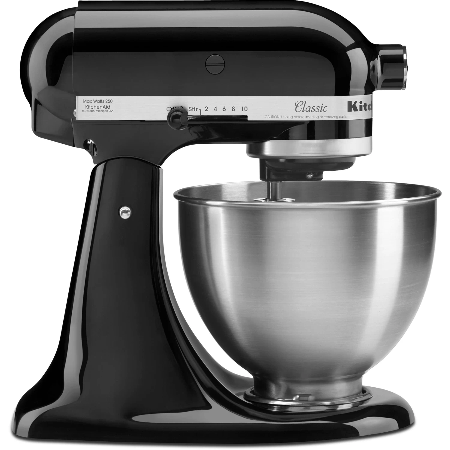 KitchenAid - Classic Series 4.5 Quart Tilt-Head Stand Mixer - K45SSOB - Onyx Black - Image 7