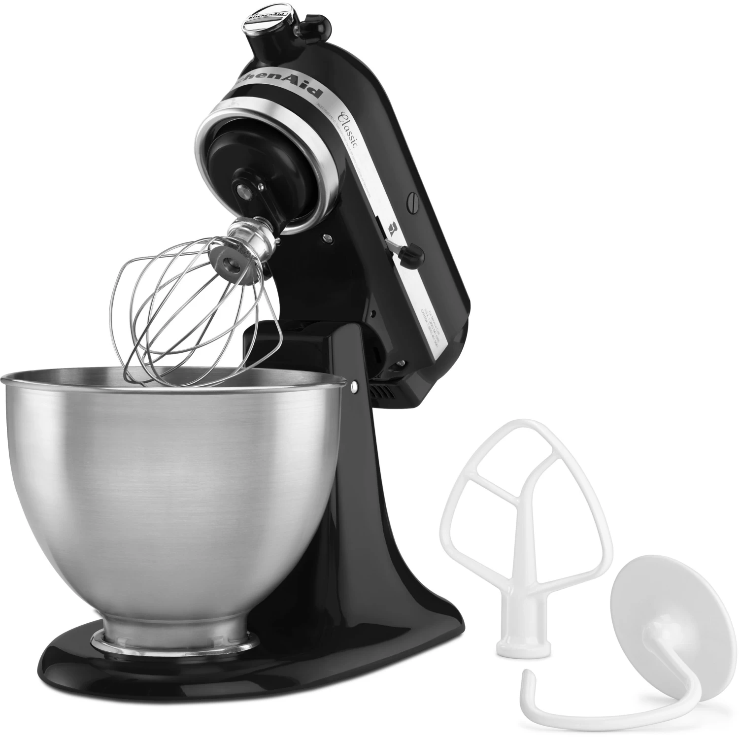 KitchenAid - Classic Series 4.5 Quart Tilt-Head Stand Mixer - K45SSOB - Onyx Black - Image 8