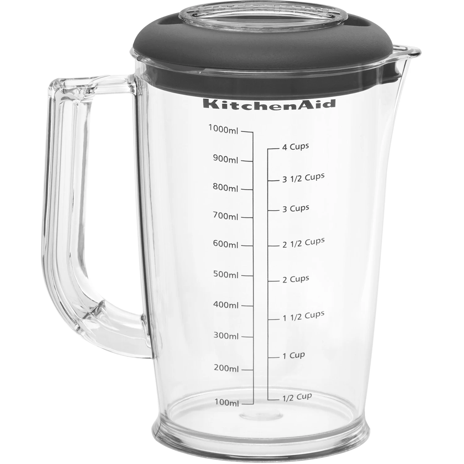 KitchenAid Cordless Variable Speed Hand Blender With Chopper And Whisk Attachment In Matte Charcoal Gray - Image 2