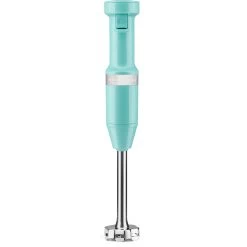 KitchenAid Corded Variable-Speed Immersion Blender In Aqua Sky With Blending Jar
