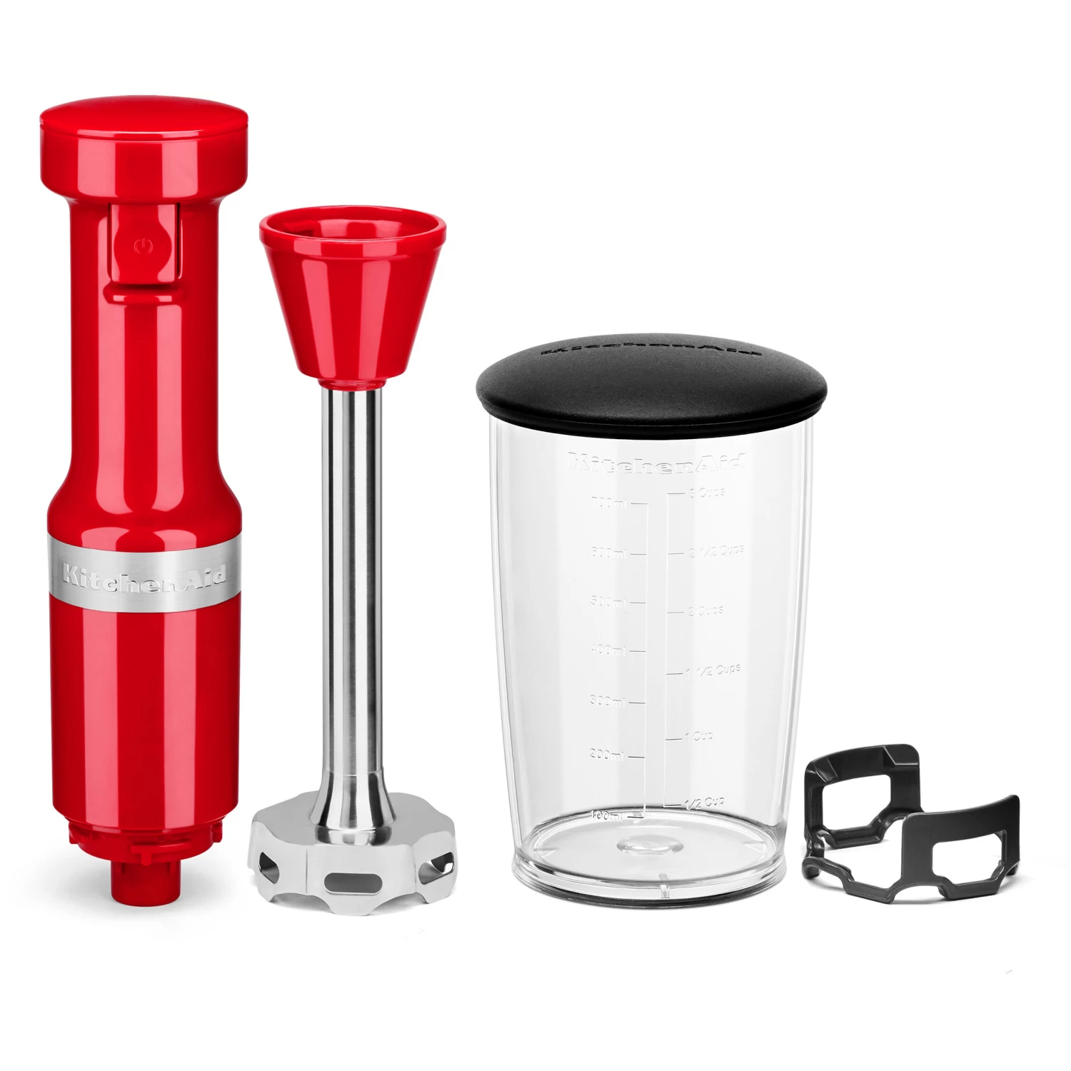 KitchenAid Corded Variable-Speed Immersion Blender In Passion Red With Blending Jar - Image 2