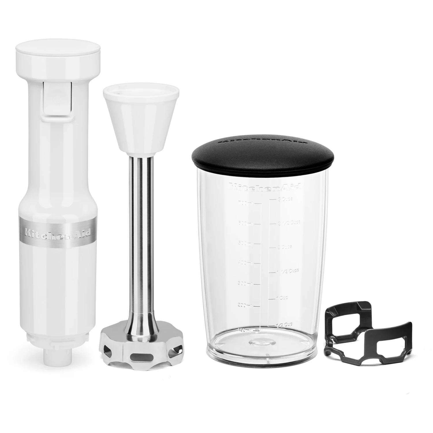 KitchenAid Corded Variable-Speed Immersion Blender In White With Blending Jar - Image 2