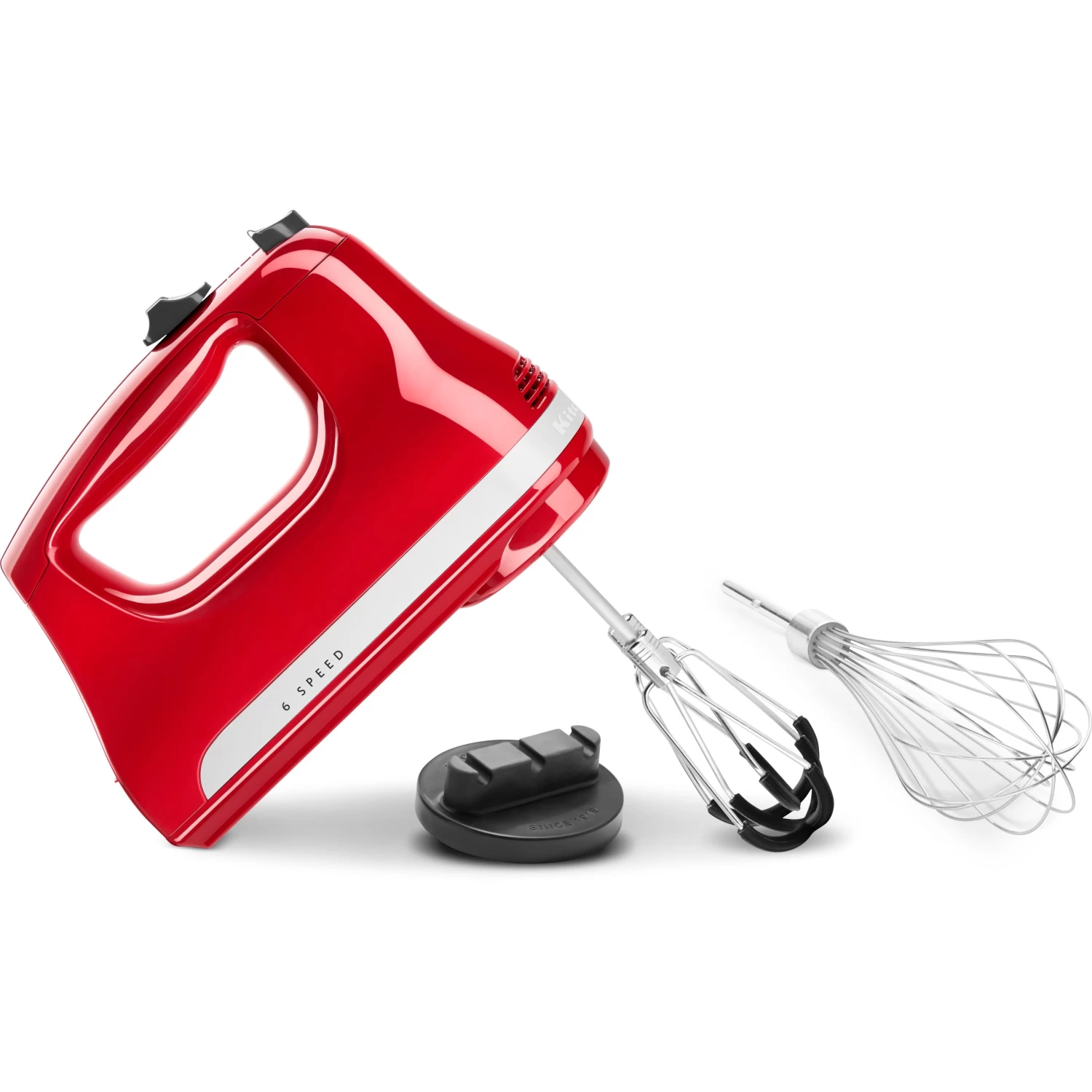 KitchenAid - 6 Speed Hand Mixer With Flex Edge Beaters - KHM6118 - Empire Red - Image 10