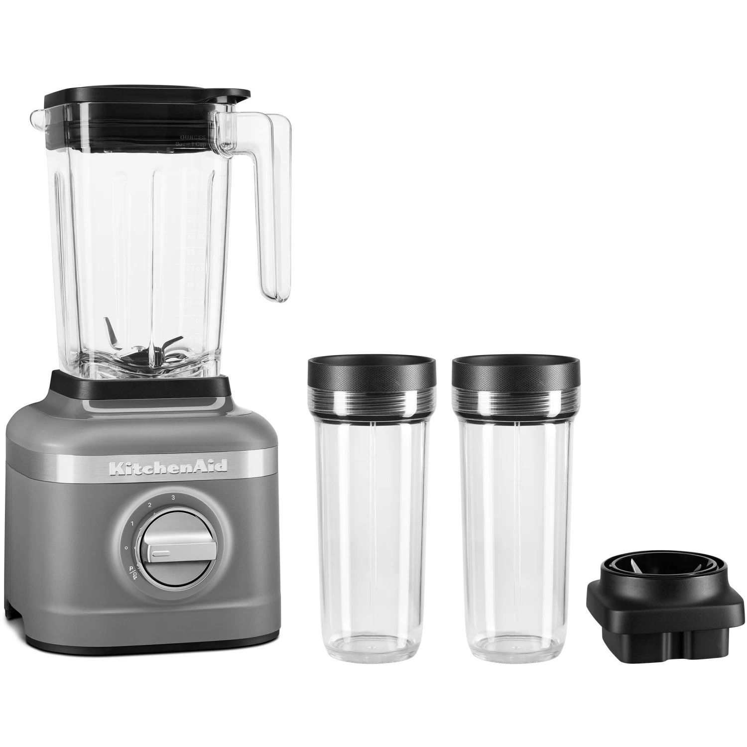 KitchenAid K150 3-Speed Ice Crushing Blender With 16-Oz. And 48-Oz. Blending Jars In Charcoal Gray